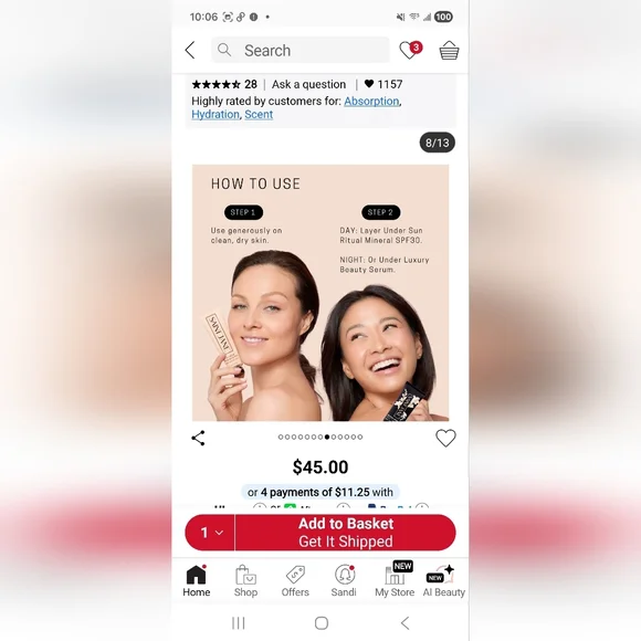 CLEARANCE! Saint Jane Rich Rescue Phyto-Mucin Cream, 50ml, NIB - Picture 8 of 12